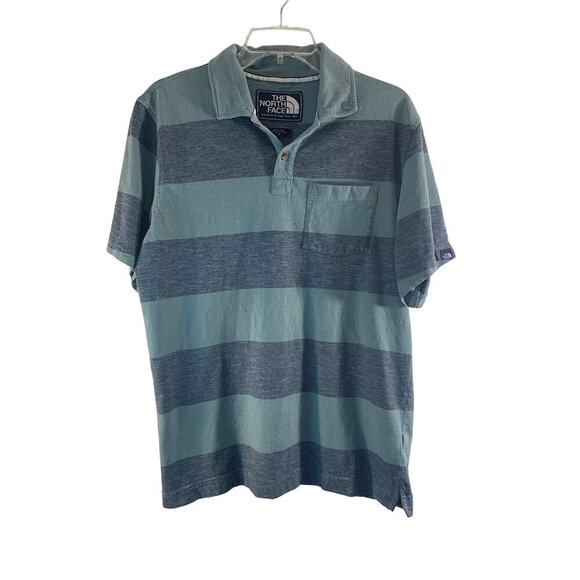 THE NORTH FACE Men’s Stripe Polo Shirt / Size: Medium - Picture 1 of 6
